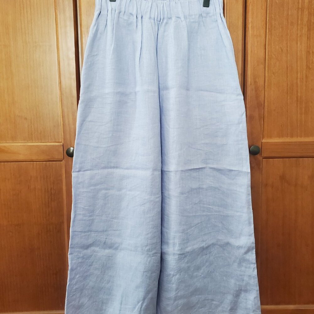 STALF Studio Wide Leg Linen Trousers in Wisteria- Medium